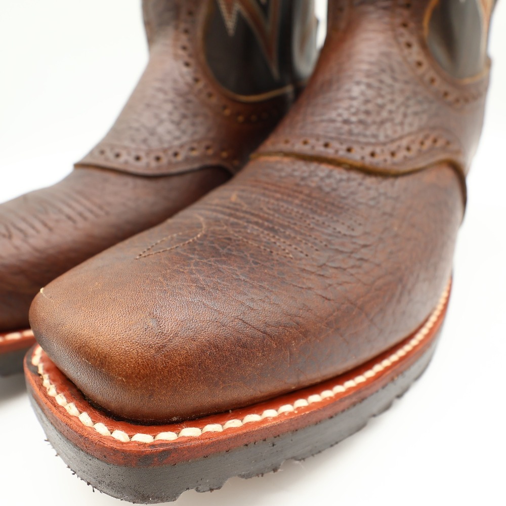 Double-H DH4420 Work Western Mustang Brown Mens 10 D Leather Boots NEW - Picture 6 of 14